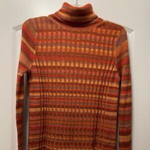 Anthropologie Moth Orange Turtleneck Sweater - size Medium